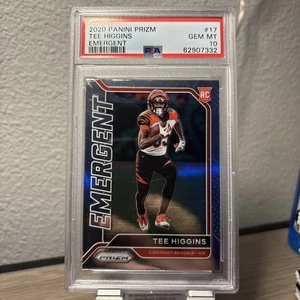 2020 Panini Prizm Tee Higgins Emergent PSA 10 Cincinnati Bengals Rookie - Bild 1 von 2