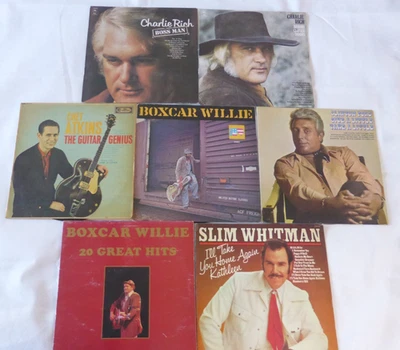 Lot: 7 X COUNTRY LPS - BOXCAR WILLIE/CHET ATKINS/CHARLIE RICH/SLIM WHITMAN ETC - Image 1 of 4