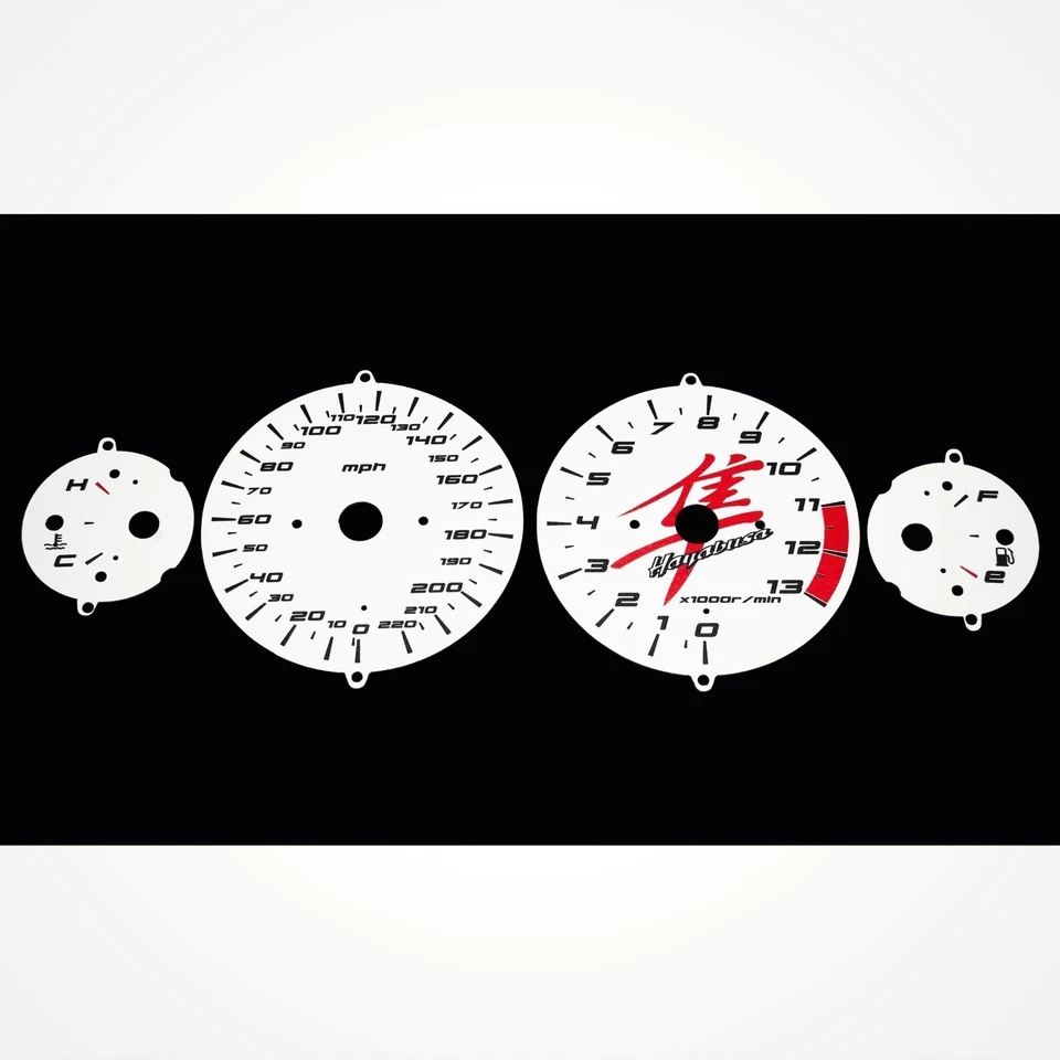 Rostos de bitola branca Suzuki GSX 1300 R Hayabusa 1999-2000 MPH aftermarket - Imagem 1 de 1