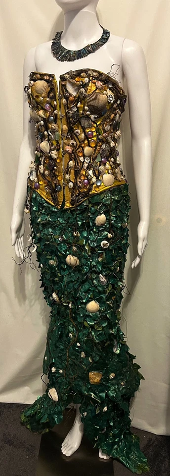 Ocean Shell Mermaid Costume Sz S/M Sea Witch Siren Cosplay Handmade Halloween - Image 1 of 4