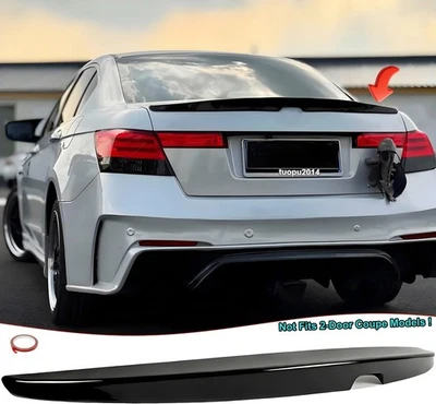 Fit For Honda Accord Sedan 4-Door Rear Spoiler Trunk Wing Gloss Black 2008-2012 Foto 1 de 4