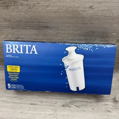 5 PACK Brita Standard Water Filter for Pitchers and Dispensers BPA-Free Sealed - Image 1 of 4
