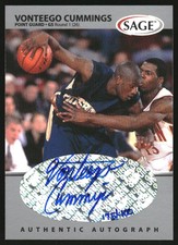 1999 SAGE Autographs Silver #A15 Vonteego Cummings /400