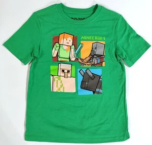 Minecraft Shirt Boys Small 6-7 Alex Golem Green T-Shirt Short Sleeve Tee Gift - Picture 1 of 4