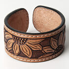 AD American Darling ADBRF156 Hand tooled carved Genuine Leather Bracelet women