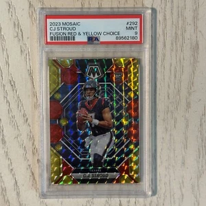2023 Mosaic Rookies C.J. Stroud #292 Fusion Red & Yellow Choice PSA Mint 9 - Bild 1 von 2