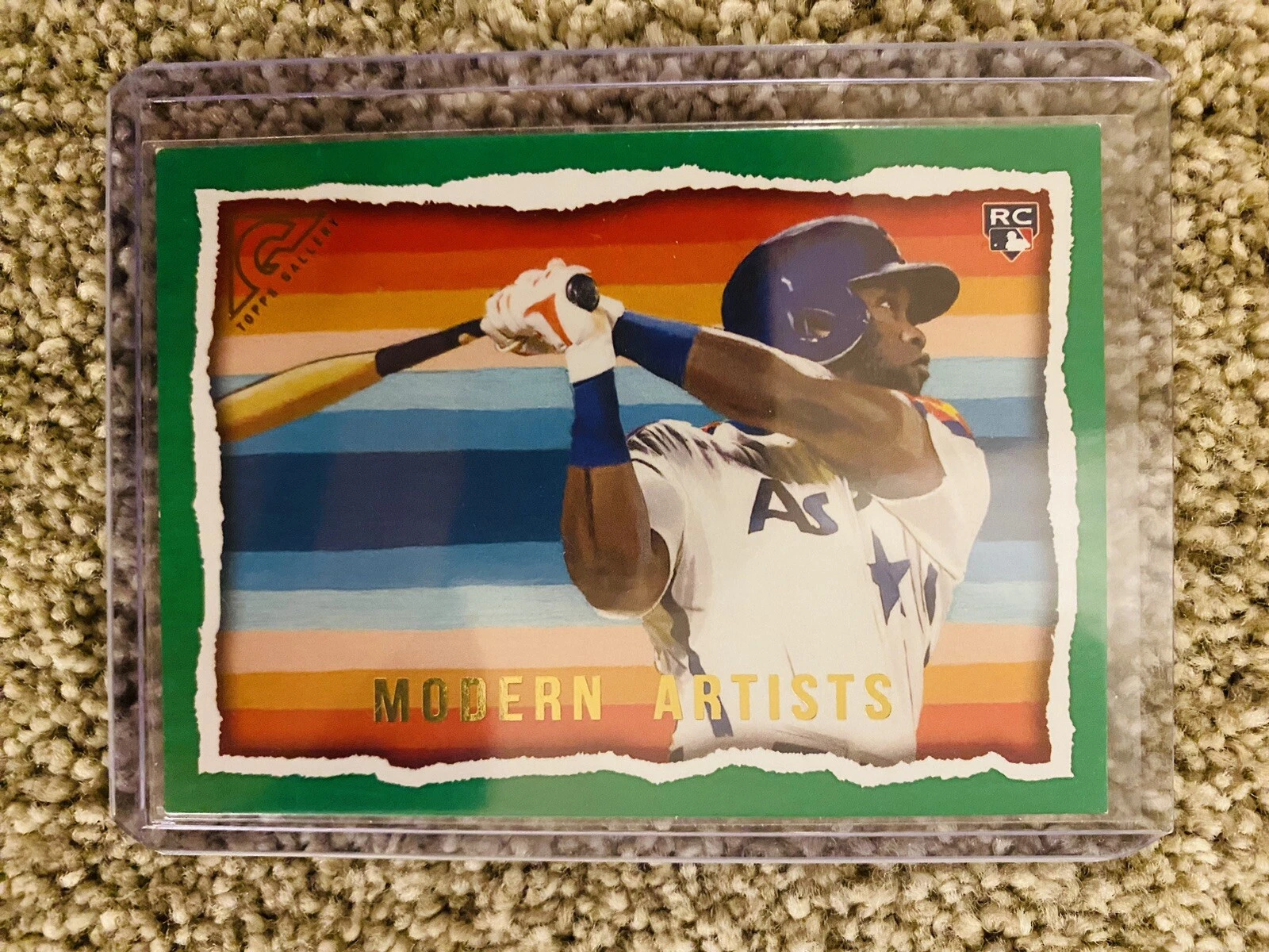 Yordan Alvarez Rookie Green 18/250 Modern Artists Topps Gallery 2020 Astros RC