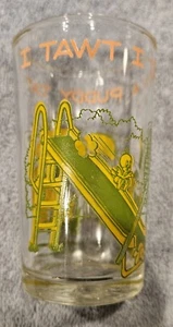Vintage LOONEY TUNES Tweety Sylvester 1974 JuiceGlass “I Tawt I Taw a Puddy Tat” - Picture 1 of 7