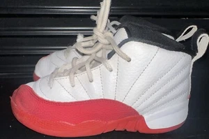 Nike Air Jordan 12 Retro Cherry Red White 850000-116 Toddler Baby Boys Size 10C - Picture 1 of 6