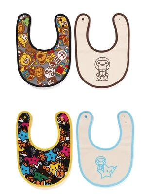 A Bathing Ape BABY MILO CAJA DE JUGUETES BABERO SET DE REGALO GRIS, MULTI BABY BIB Foto 1 de 4