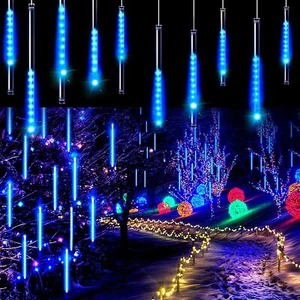 Christmas Meteor Shower Lights 8Tubes Waterproof Cascading Lights for Holiday - Picture 1 of 20