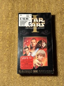 Star Wars Episode I The Phantom Menace VHS SEALED Hype Sticker Fox Video - Picture 1 of 6