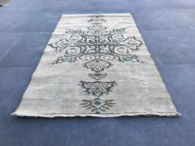 Turkish Antique rug Bohemian Area rug Oushak rug Vintage Rug Handmade Wool rug - Image 1 of 4