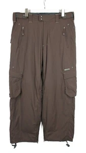 SCOTT Snow Pants Men's LARGE Skiing Padded snow Gaiters Air Vents Brown - Picture 1 of 12