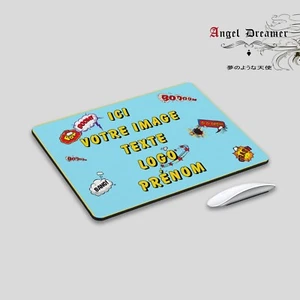 Tapis de souris personnalisé Votre Texte Logo image Photo Fond d'Ecran préféré - Photo 1/3