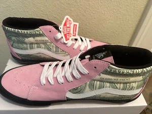 Supreme x Vans Men’s NIB Grosso Mid Dollar Pink Sneaker Size 13 - Picture 1 of 8