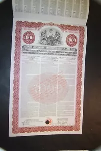 Deutschland: 1930 Bundesregierung International 5 1/2 % Darlehen, $ 1000 Goldanleihe - Bild 1 von 5