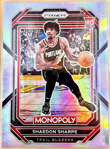 Shaedon Sharpe RC 2022/23 Panini Prizm Monopoly SILVER #74 Rookie Blazers SP 🔥 - Bild 1 von 2