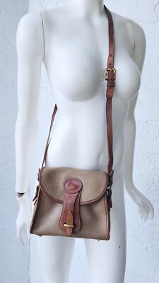Vintage Dooney Bourke Essex Pebble All Weather Leather Small Crossbody Bag 90s - Image 1 of 4