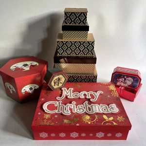 Paquete de cajas de regalo de Navidad que incluyen una torre brillante adultos niños - Imagen 1 de 16