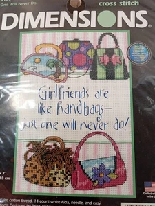 ONE WILL NEVER DO Monederos Novias 6988 Dimensiones 5x7" Kit Punto de Cruz 2004 - Imagen 1 de 6