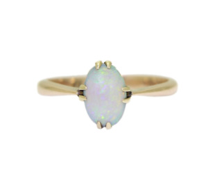 Edwardian 9ct Rose Gold Opal Ring Size 8 - P 1/2