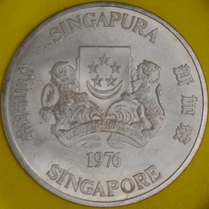 1976 Singapore 10 Dollars BU Silver - Picture 1 of 2