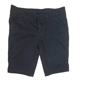 Navy Blue French Toast Girls' Bermuda Uniform Shorts Size 8 With Side Slits - Picture 1 of 3
