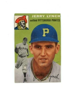 Cartão de beisebol assinado por Jerry Lynch 1954 TOPPS #234 PIRATAS novato - Imagem 1 de 2