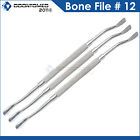 3 Bone File #12 Surgical Dental Dentist Medica Instruments