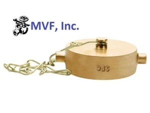 1-1/2" Female NST Cap and Chain Brass Hydrant Fire Hose 2712630 - Picture 1 of 3