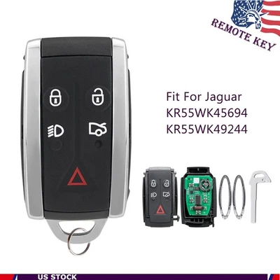 Llavero inteligente remoto de 5 botones para Jaguar XF XFR XKR XK8 2007 2008 2009 2010 Foto 1 de 4