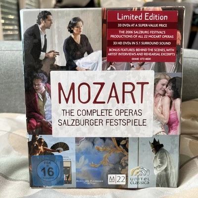 MOZART - THE COMPLETE OPERAS SALZBURGER FESTSPIELE - 33x HD DVD's - LIMITED MINT - Bild 1 von 2