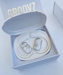 GROOVZ True Écouteurs sans Fil - Oreille Ouverte - Marbre Blanc - Photo 1 sur 2