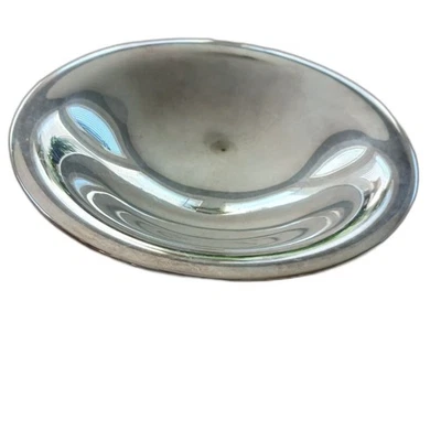 Cuenco pequeño redondo vintage William A Rogers plateado 8" mediados de siglo moderno Foto 1 de 3