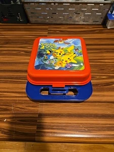 Tupperware Pokemon Lunch Box, Blue One Side And Red On The Other - Picture 1 of 5