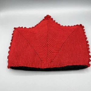 Vintage Crochet Teapot Padded Cozy Red - Picture 1 of 5