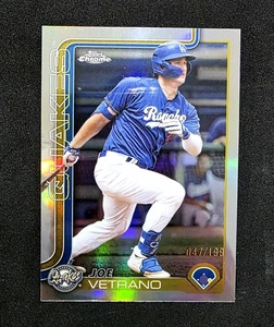2025 Topps Pro Debut #PDC-63 Joe Vetrano Chrome Refractor #/199 Dodgers - Bild 1 von 2