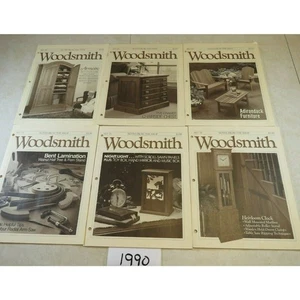 Woodsmith Magazine 1990 Full Year # 67 - 72 Woodworking Projects & Tips Lot of 6 - Picture 1 of 12