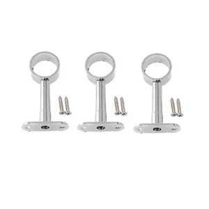 Stylish Round Centre Support Bracket for 25mm For Wardrobe Rail Extendable - Picture 1 of 32