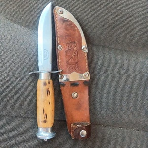 Vintage F.M. MATTSSON AB MORA SWEDEN Fixed Blade Knife w/ Original MORA Sheath - Picture 1 of 3