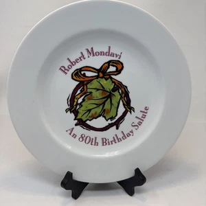 Robert Mondavi - An 80th Birthday Salute Dinner Plate - 10 5/8" - Picture 1 of 3