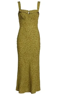 Reformation Tancy Damenkleid Größe 10 grün Blumenmuster gefüttert neu mit Etikett - Bild 1 von 6