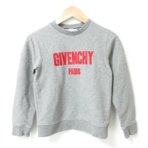 GIVENCHY Stretch Logo Embroidered Crew Neck Sweatshirt Kids 8 Grey Kids USED - Picture 1 of 12