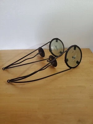 Apliques de pared con candelabro de hierro y vidrio de 19 pulgadas de alto Foto 1 de 4