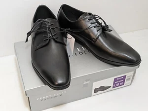 Perry Ellis Portfolio Men’s Leather Dress Shoes Black NEW WITH BOX, Choose Size - Picture 1 of 5