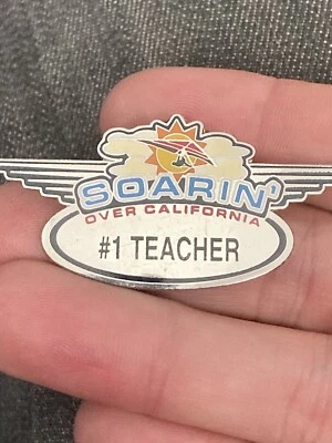 Soarin Over California #1 Teacher Lapel Pin Vest Collectible EUC K508 - Image 1 of 2