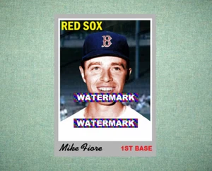 Mike Fiore Boston Red Sox 1970 Style Custom Baseball Art Card - Picture 1 of 2