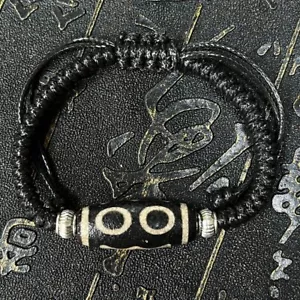 Energy Power Tibetan Old Agate *2 Eyed*dZi Bead Amulet Pendant zx - Picture 1 of 8