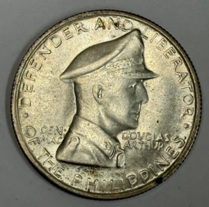 1947 S ONE PESO ~ General Douglas MacArthur Philippine Silver Coin - Picture 1 of 2
